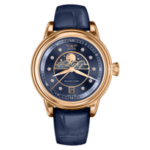 Aviator V.1.33.2.380.4 Douglas Moonflight Blue Diamonds - zegarek damski