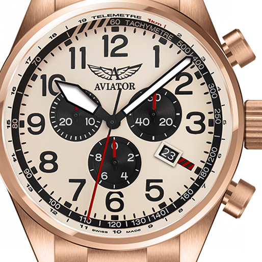 Aviator V.2.25.2.173.5 AIRACOBRA P45 CHRONO - zegarek męski 2