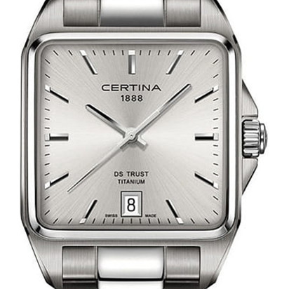 Certina C019.510.44.081.00 DS Trust Gent Titanium 34mm - zegarek męski 2