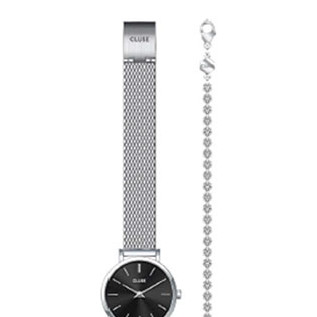Cluse CG10501 Mesh Black Silver Colour and Bracelet Giftbox - zegarek damski 3