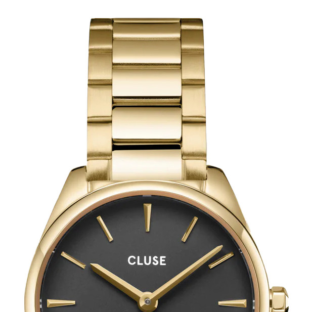 Cluse CG11701 Gift Box Féroce Mini Watch Black & Chain Bracelet Gold Colour - zegarek damski 3