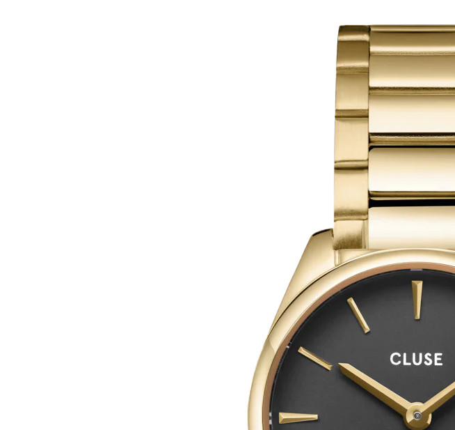 Cluse CG11701 Gift Box Féroce Mini Watch Black & Chain Bracelet Gold Colour - zegarek damski 4