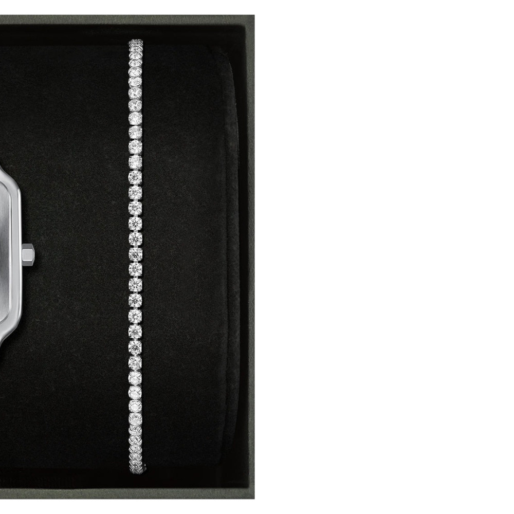 Cluse CG11902 White Dial x Eleve Tennis Bracelet Set - zegarek damski 6