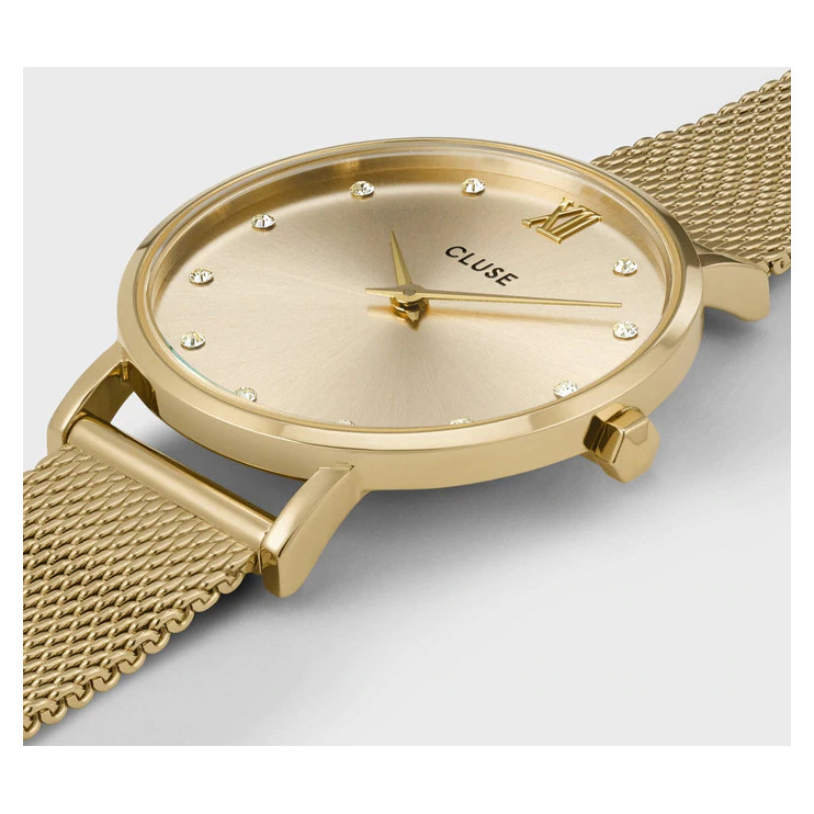 Cluse CW10204 Mesh Crystals/Full Gold - zegarek damski 7