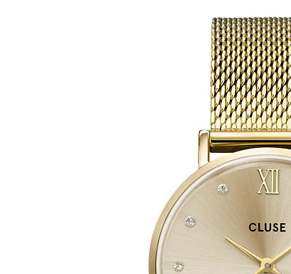 Cluse CW10204 Mesh Crystals/Full Gold - zegarek damski 4