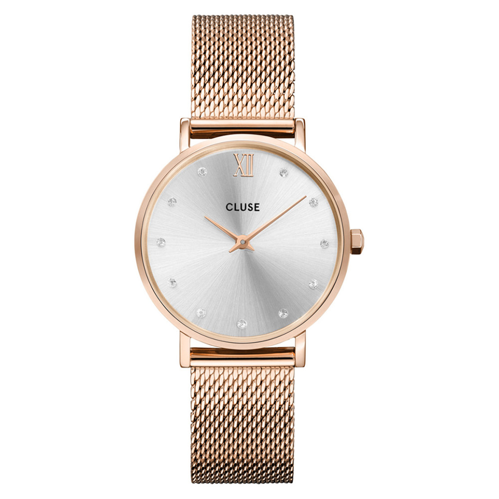 Cluse CW10205 Minuit Crystal Silver/Rose Gold - zegarek damski 1