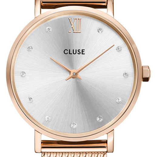 Cluse CW10205 Minuit Crystal Silver/Rose Gold - zegarek damski 2