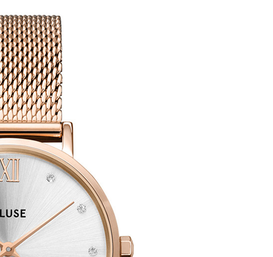 Cluse CW10205 Minuit Crystal Silver/Rose Gold - zegarek damski 5