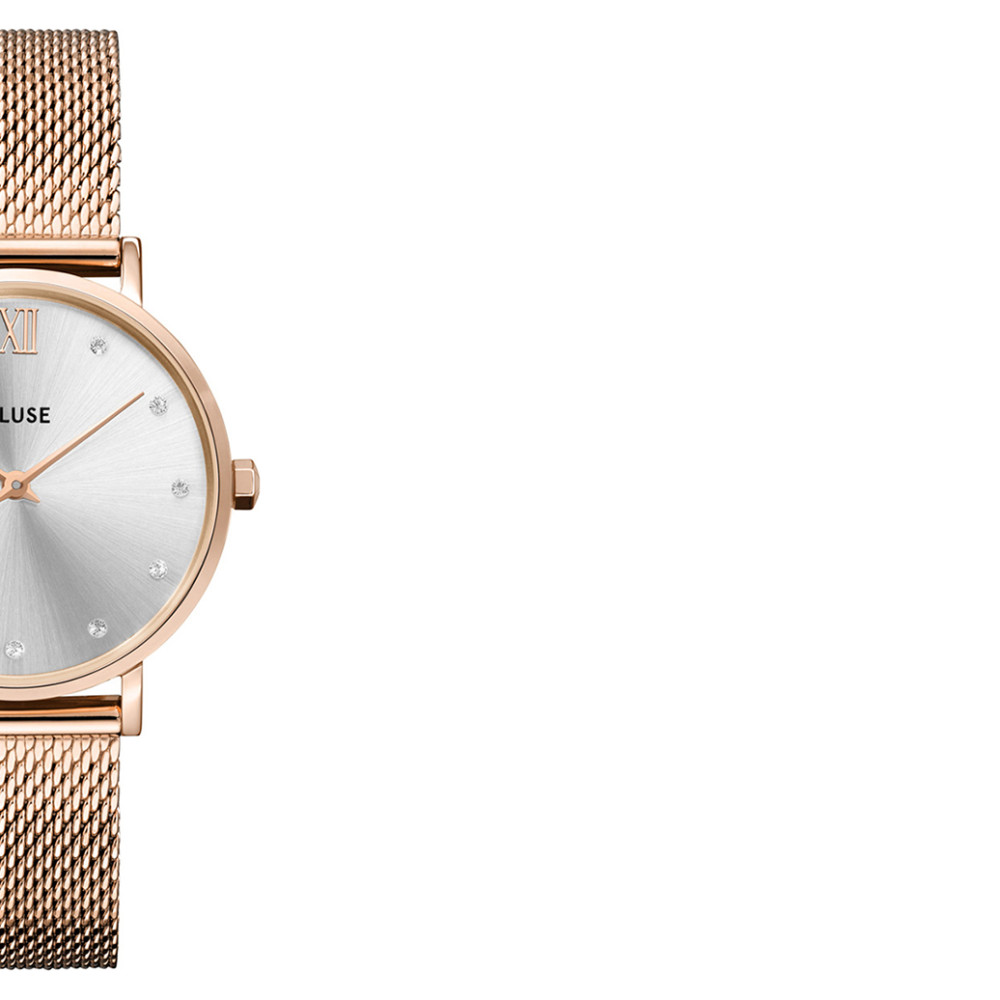 Cluse CW10205 Minuit Crystal Silver/Rose Gold - zegarek damski 6