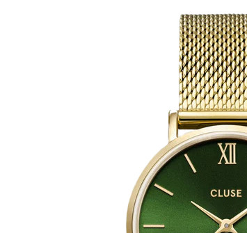Cluse CW10206 Mesh Green Gold Colour - zegarek damski 4