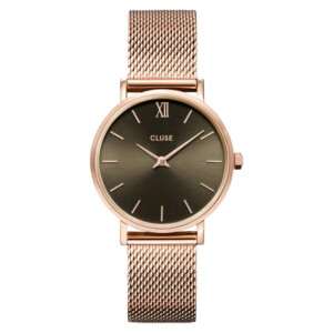 Cluse CW10207 Mesh Grey Rose Gold Colour - zegarek damski