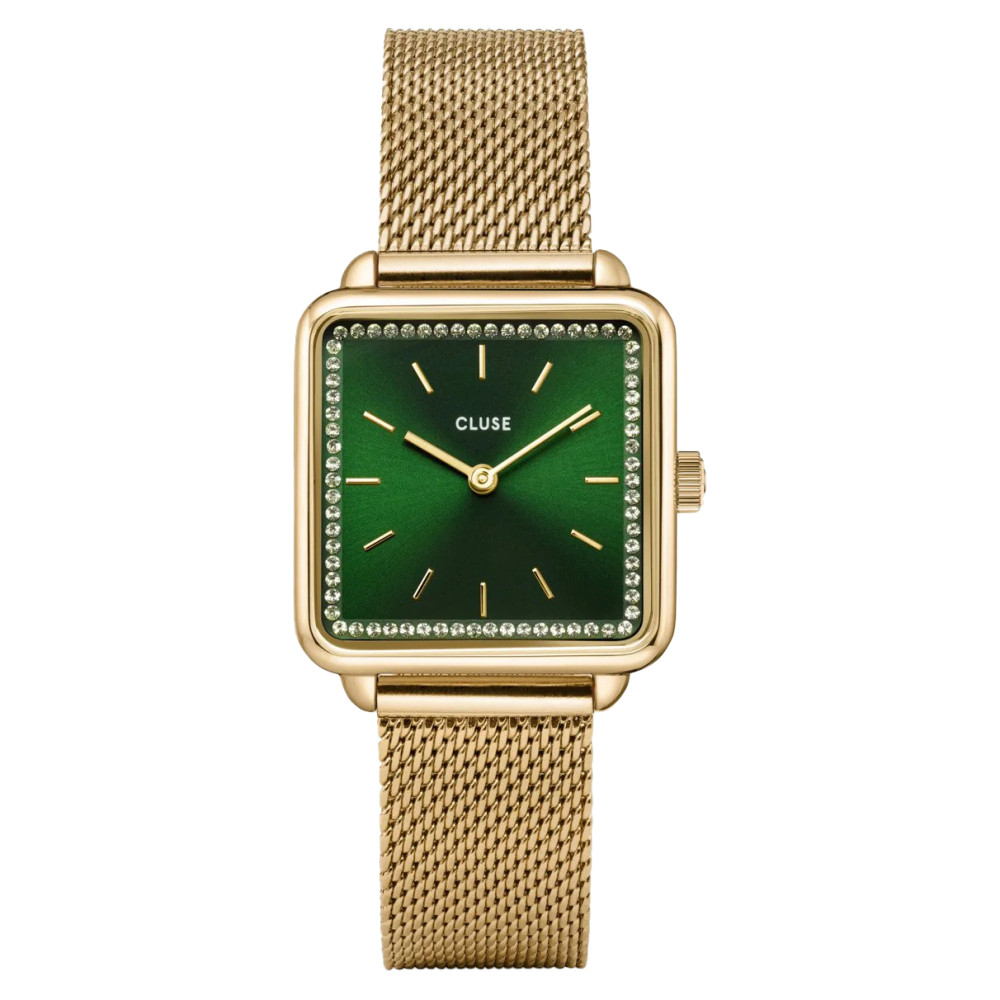 Cluse CW10309 Mesh stones Green Gold Colour - zegarek damski 1