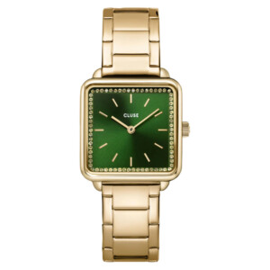 Cluse CW10311 Watch Steel stones Green Gold Colour - zegarek damski