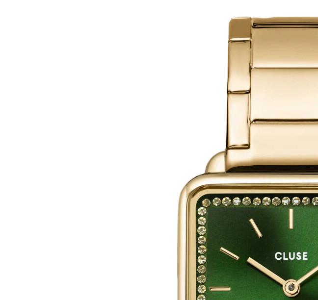 Cluse CW10311 Watch Steel stones Green Gold Colour - zegarek damski 4