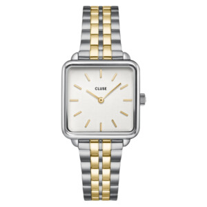Cluse CW10313 La Tétragone Bicolor Stainless Steel 28mm - zegarek damski