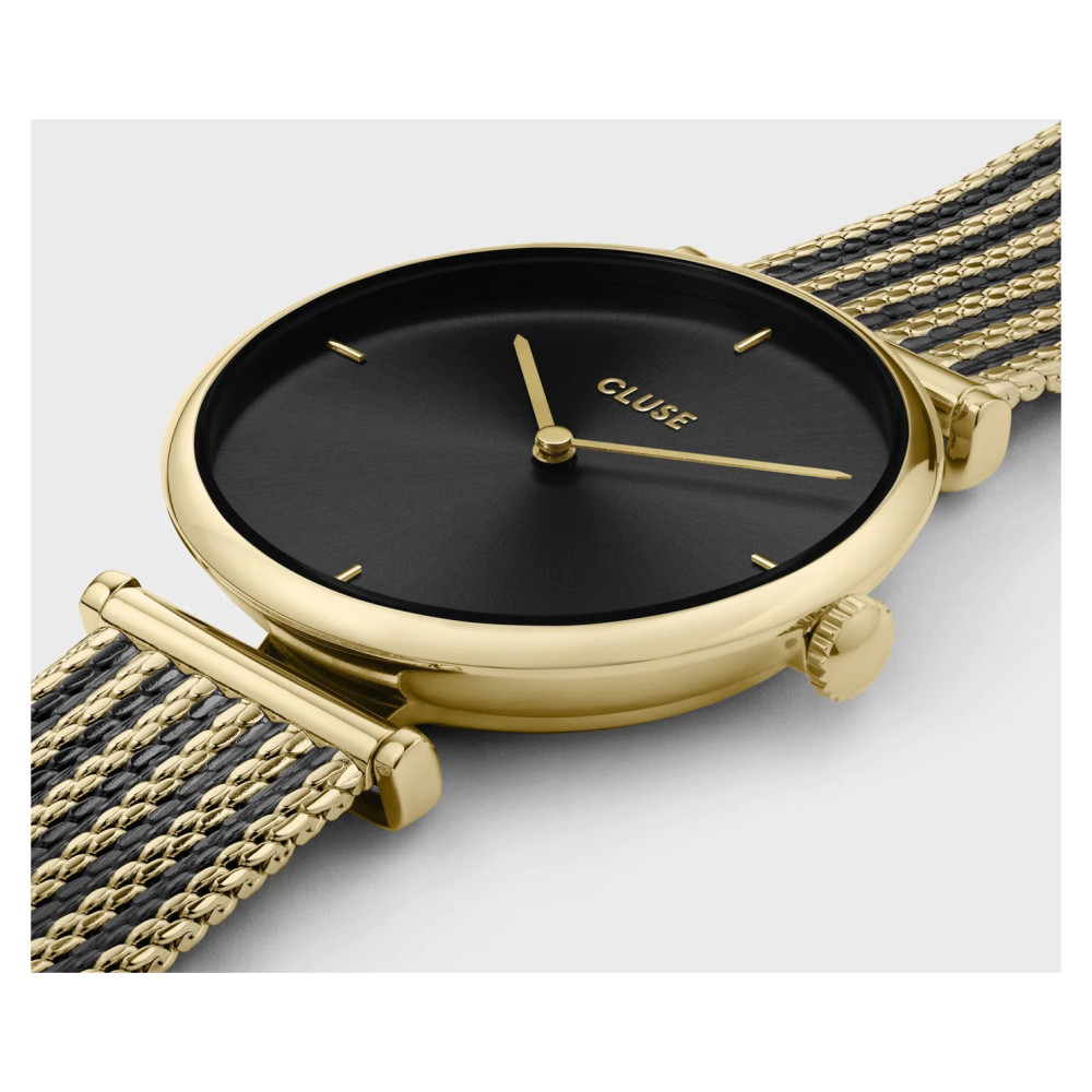 Cluse CW10403 Mesh Black Gold colour - zegarek damski 7