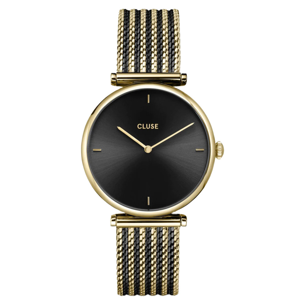 Cluse CW10403 Mesh Black Gold colour - zegarek damski 1