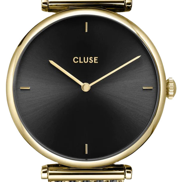 Cluse CW10403 Mesh Black Gold colour - zegarek damski 2