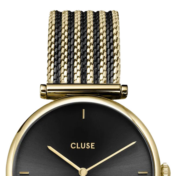 Cluse CW10403 Mesh Black Gold colour - zegarek damski 3