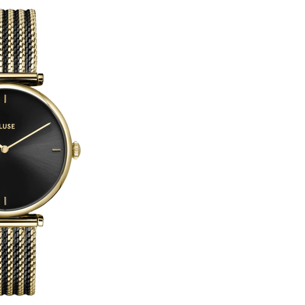 Cluse CW10403 Mesh Black Gold colour - zegarek damski 6