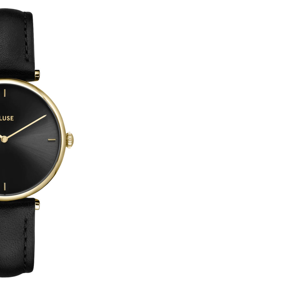 Cluse CW10404 Leather Black Gold colour - zegarek damski 6