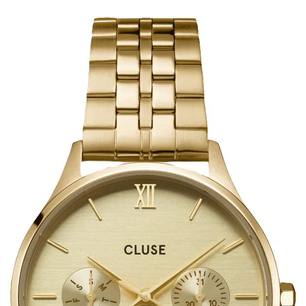 Cluse CW10701 Minuit Multifunction Full Gold - zegarek damski 3