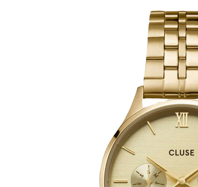 Cluse CW10701 Minuit Multifunction Full Gold - zegarek damski 4
