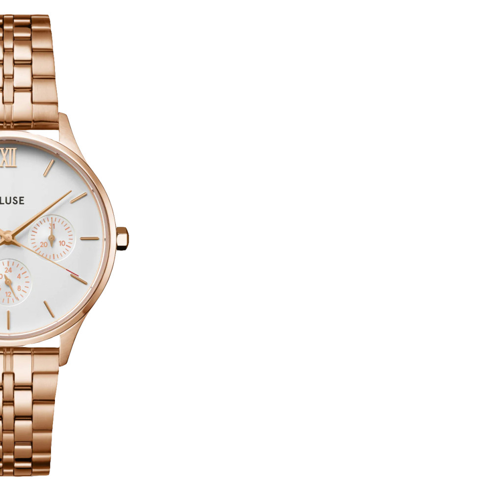 Cluse CW10702 Minuit Multifunction White/Rose Gold - zegarek damski 6