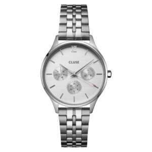 Cluse CW10703 Minuit Multifunction Full Silver - zegarek damski