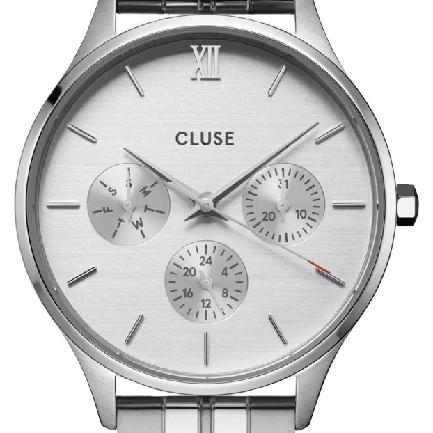Cluse CW10703 Minuit Multifunction Full Silver - zegarek damski 2