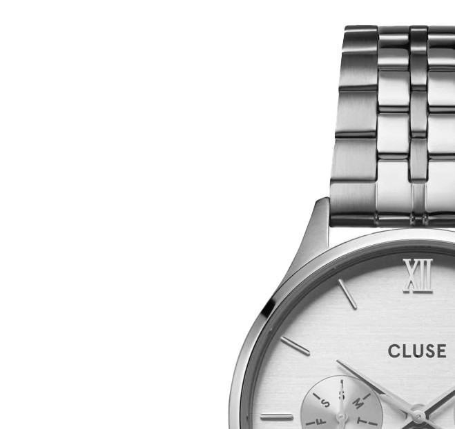 Cluse CW10703 Minuit Multifunction Full Silver - zegarek damski 4