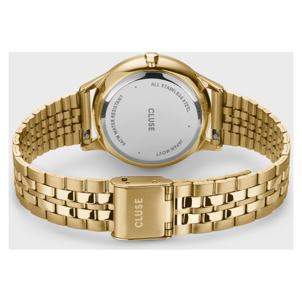 Cluse CW10707 Minuit Multifunction Gold Black Dial 34mm - zegarek damski 8