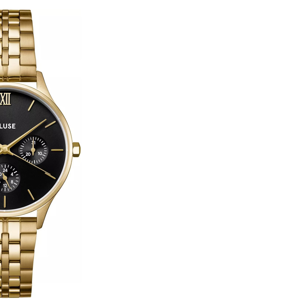 Cluse CW10707 Minuit Multifunction Gold Black Dial 34mm - zegarek damski 6