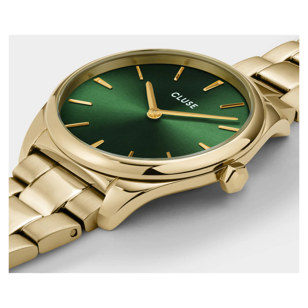 Cluse CW11217 Steel Green Gold Colour - zegarek damski 7
