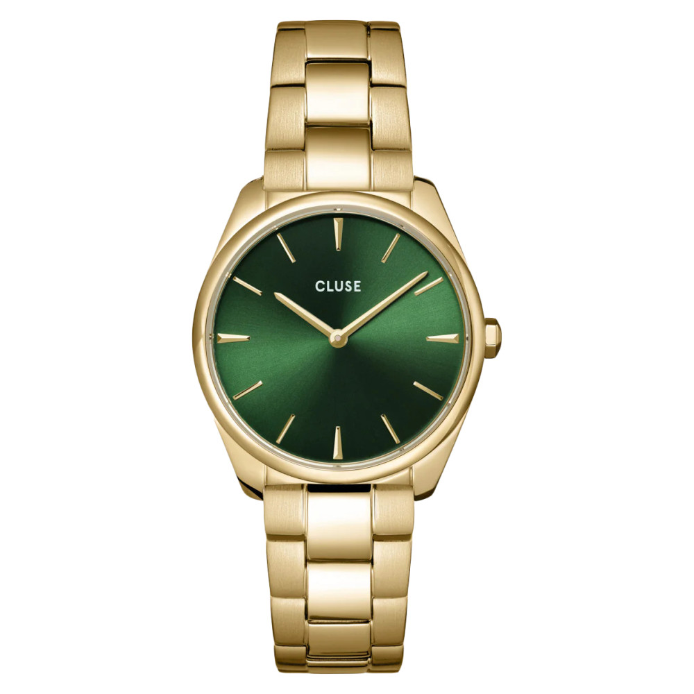 Cluse CW11217 Steel Green Gold Colour - zegarek damski 1