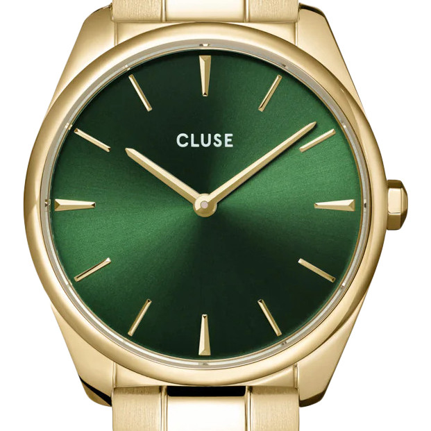 Cluse CW11217 Steel Green Gold Colour - zegarek damski 2