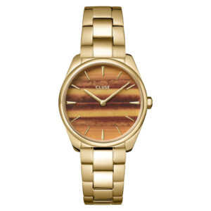 Cluse CW11218 Watch Steel Tigers Eye Gold Colour - zegarek damski