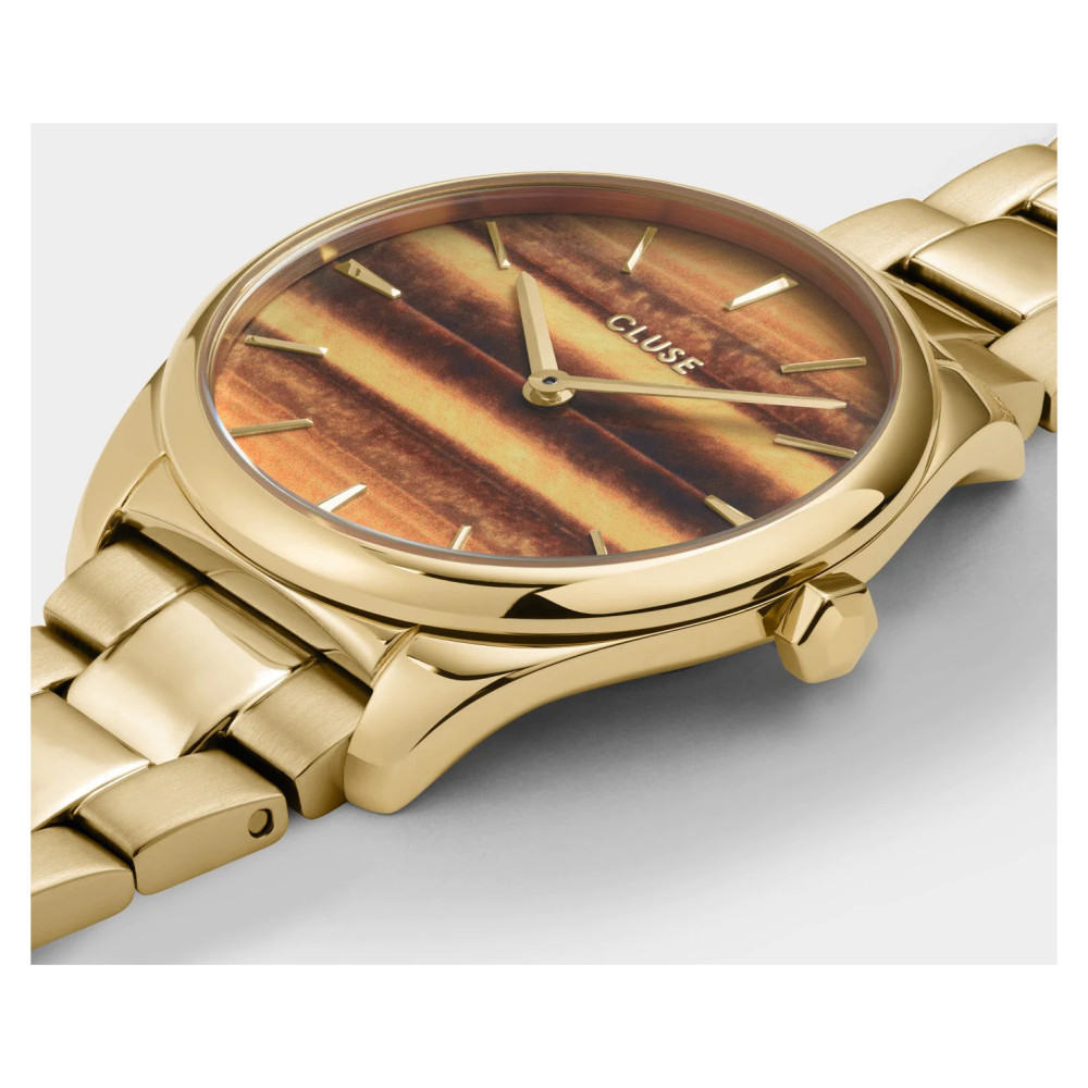 Cluse CW11218 Watch Steel Tigers Eye Gold Colour - zegarek damski 8