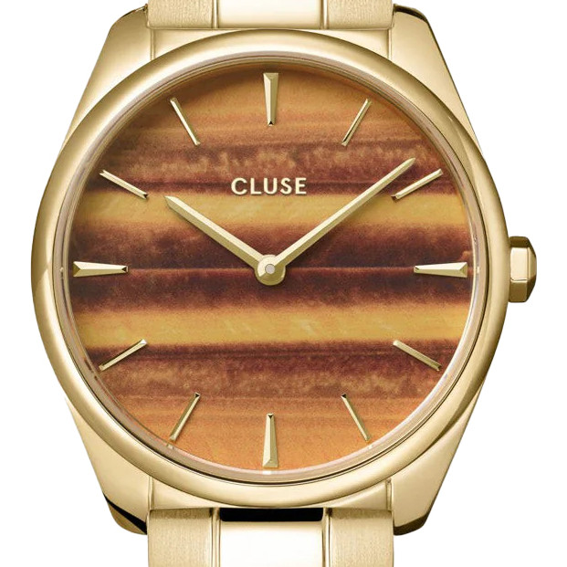 Cluse CW11218 Watch Steel Tigers Eye Gold Colour - zegarek damski 2