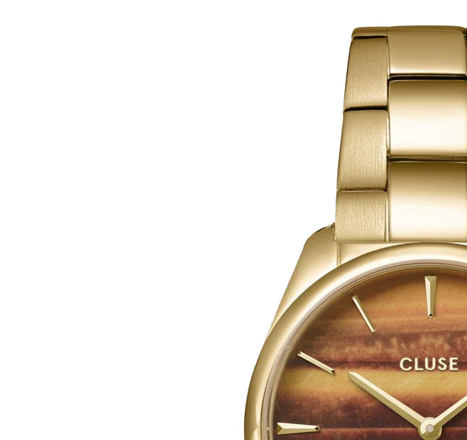 Cluse CW11218 Watch Steel Tigers Eye Gold Colour - zegarek damski 4