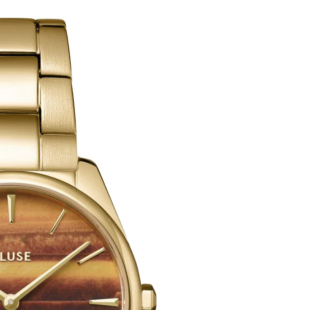 Cluse CW11218 Watch Steel Tigers Eye Gold Colour - zegarek damski 5