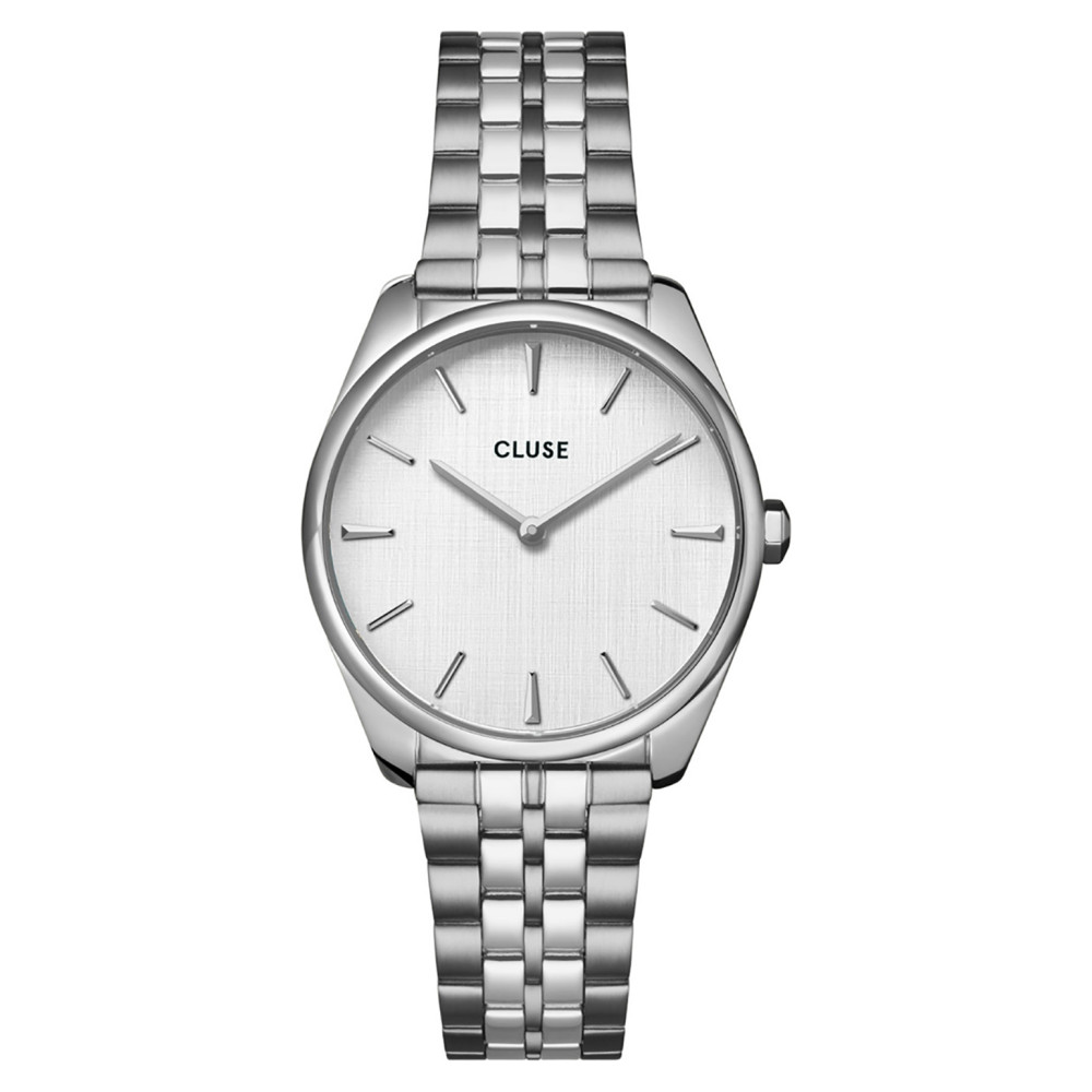 Cluse CW11219 Féroce Petite Steel Silver Linen - zegarek damski 1