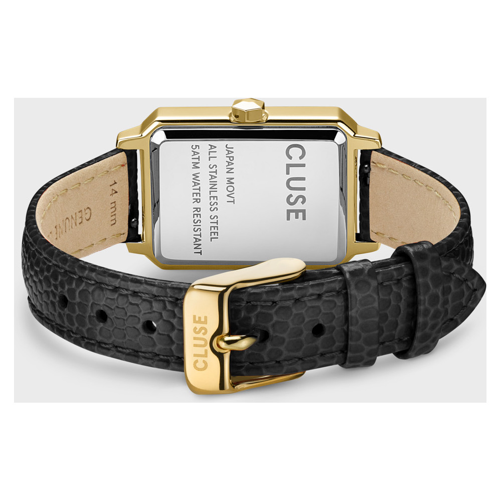 Cluse CW11504 Black Lizard/Gold - zegarek damski 7