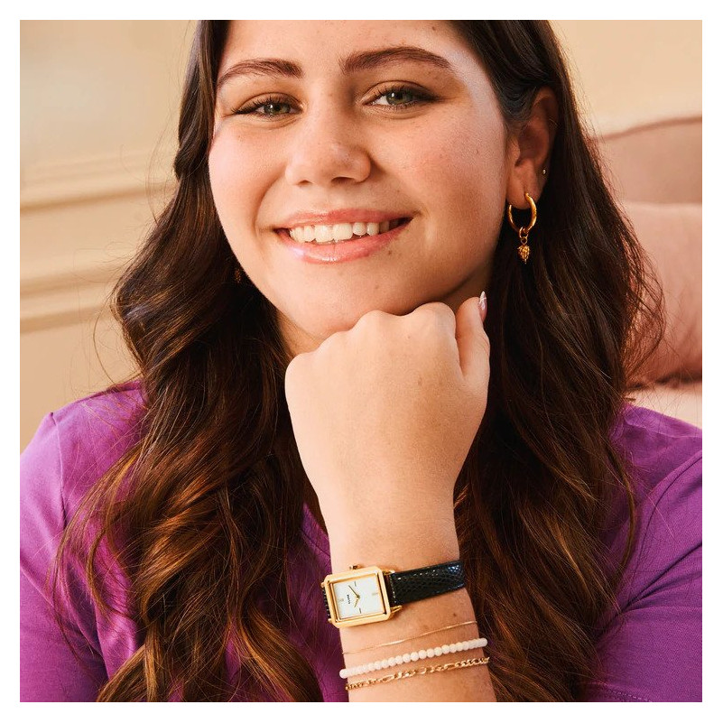 Cluse CW11504 Black Lizard/Gold - zegarek damski 10