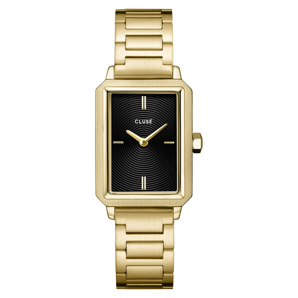 Cluse CW11512 Fluette Steel Texture Black/Gold - zegarek damski 1