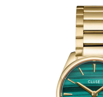 Cluse CW11702 Mini Steel Green Gold Colour - zegarek damski 4