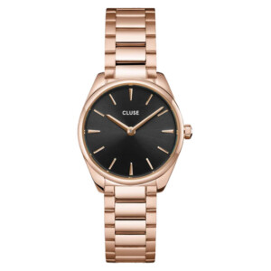 Cluse CW11703 Mini Steel Black Rose Gold Colour - zegarek damski