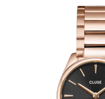 Cluse CW11703 Mini Steel Black Rose Gold Colour - zegarek damski 4