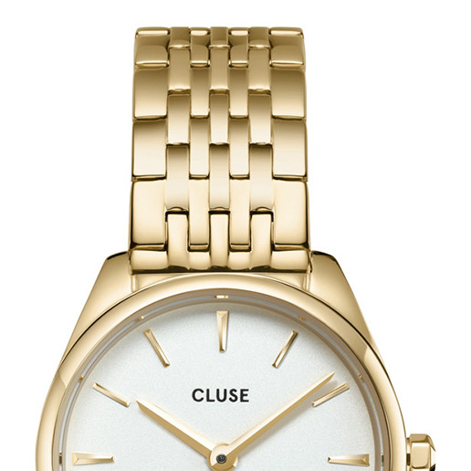 Cluse CW11705 Féroce Petite Steel White Gold - zegarek damski 3
