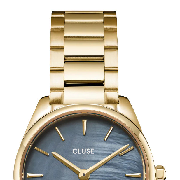Cluse CW11707 Watch Steel Blue Pearl Gold Colour - zegarek damski 3